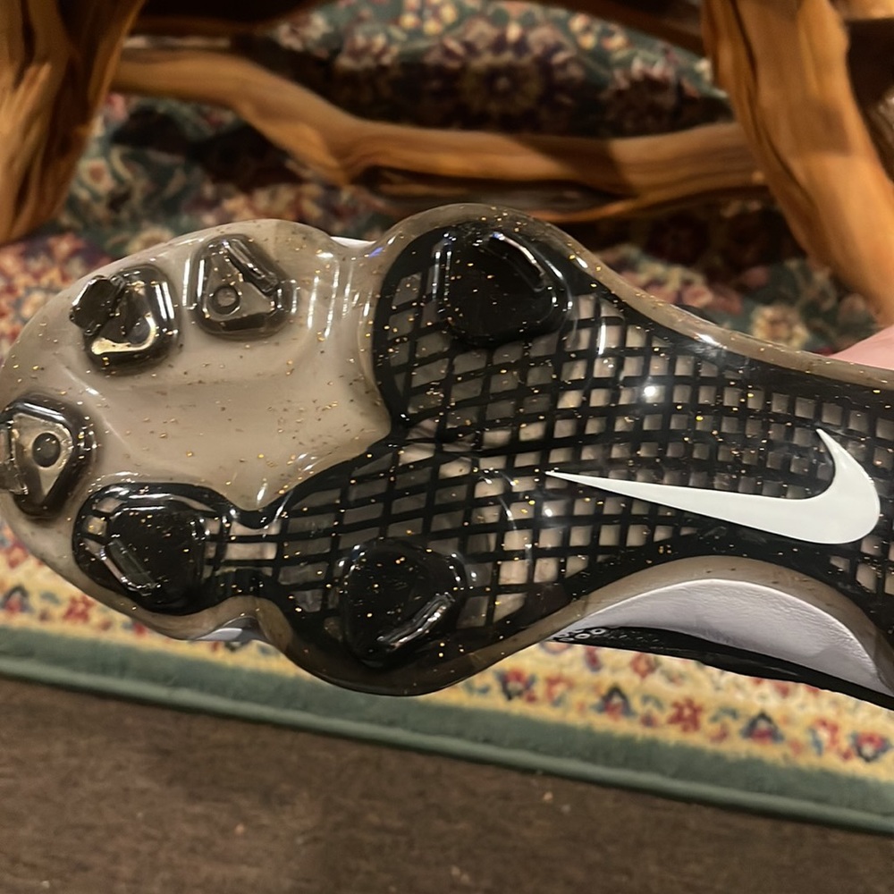 NEW Nike Force Zoom Trout 7 Baseball Cleats Black Gold White Size 12.5 - Picture 6 of 8
